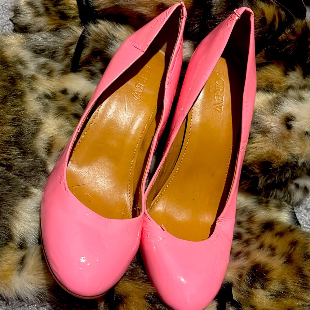 👠 Barbie Pink patent J. Crew pumps heels